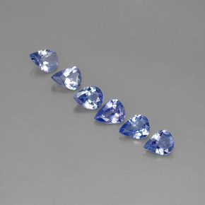 克拉天然坦桑黝帘石，梨形，VS