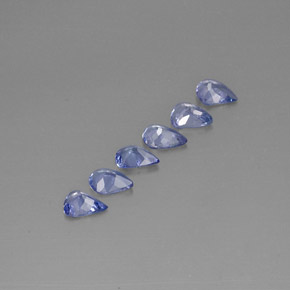 天然坦桑石，梨形，4.9×3.9毫米，VS