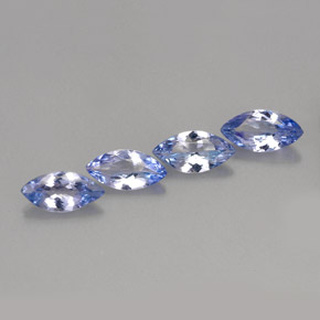 天然坦桑石，马眼形，6.9×3.4毫米，VVS-VS