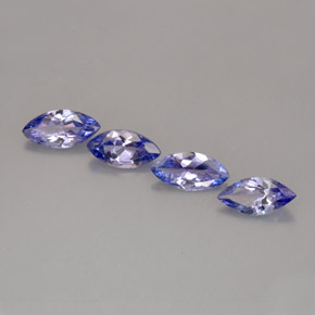 天然坦桑石，马眼形，6.8×3.5毫米，VVS-VS