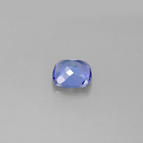 0.96克拉天然坦桑石，垫形剪裁，6×6毫米，VVS