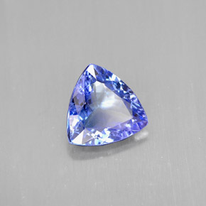 1.15克拉天然坦桑石，三角形，7.2×7.2毫米，VVS-VS