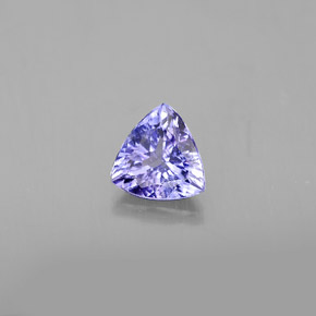 0.63克拉天然紫罗兰色坦桑石，三角形，5.9×5.6毫米，VS