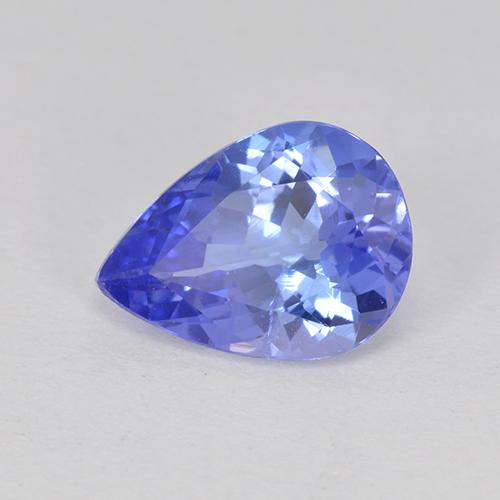 1.04克拉天然坦桑石，梨形，8×5.9毫米，VS