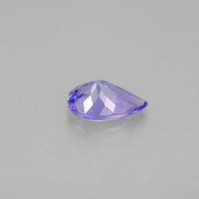 0.84克拉天然紫罗兰色坦桑石，梨形，7.8×5毫米，VVS