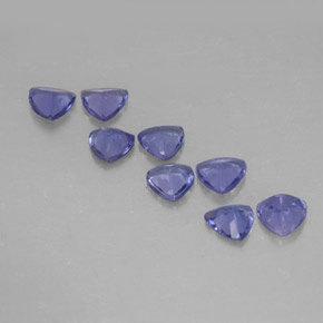 天然坦桑石，三角形，4.5×4.5毫米，VVS-VS