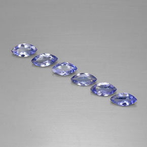 1.77天然坦桑石，马眼形，7×3.5毫米，VVS-VS