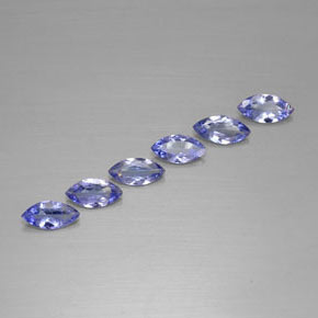 1.77天然坦桑石，马眼形，7×3.5毫米，VVS-VS