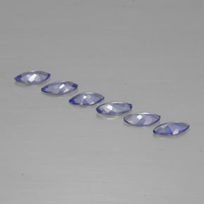 1.77天然坦桑石，马眼形，7×3.5毫米，VVS-VS