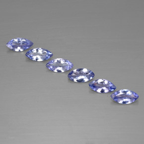 1.82天然坦桑石，马眼形，6.9×3.5毫米，VVS-VS