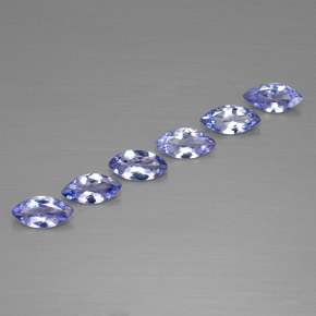 1.82天然坦桑石，马眼形，6.9×3.5毫米，VVS-VS