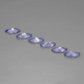 1.82天然坦桑石，马眼形，6.9×3.5毫米，VVS-VS