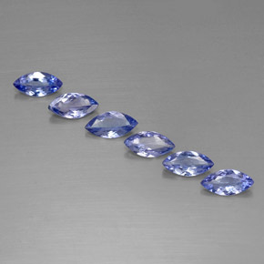 1.78天然坦桑石，马眼形，7×3.5毫米，VVS-VS