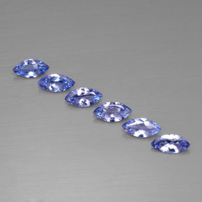 天然坦桑石，马眼形，6.8×3.4毫米，VVS-VS