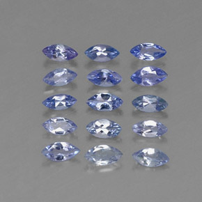 天然坦桑石，马眼形，4.2×2.1毫米，VVS-VS