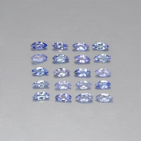 天然坦桑石，马眼形，3.9×1.9毫米，VVS-VS