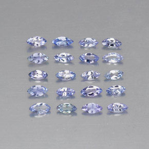 天然坦桑石，马眼形，3.8×1.8毫米，VVS-VS