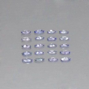 天然坦桑石，马眼形，3.8×1.8毫米，VVS-VS