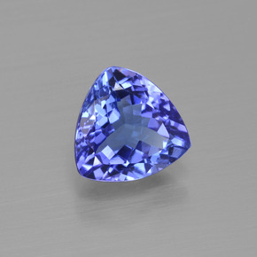 1.84克拉天然坦桑石，三角形，8×7.9毫米，VVS