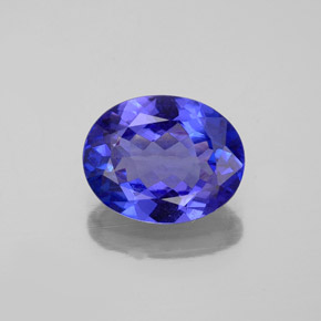 2.32克拉天然坦桑石，椭圆形切割，9.8×7.8毫米，VVS