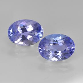 3.32天然坦桑石，椭圆形切割，8.6×6.4毫米，VVS
