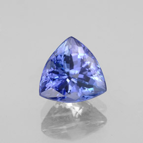 1.50克拉天然坦桑石，三角形，7.5×7.3毫米，VVS