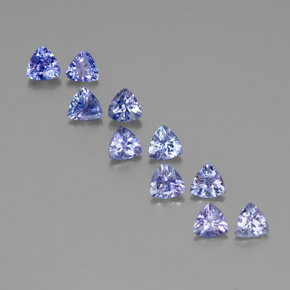3.59天然坦桑石，三角形，4.7×4.5毫米，VS