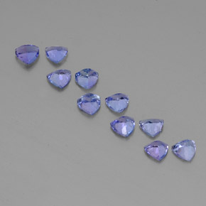 3.59天然坦桑石，三角形，4.7×4.5毫米，VS