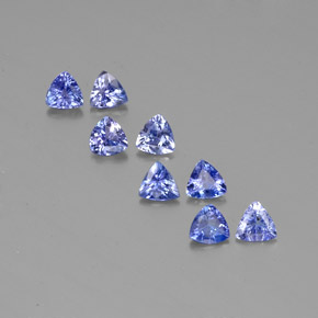 天然坦桑石，三角形，4.8×4.8毫米，VS