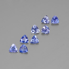 天然坦桑石，三角形，4.8×4.8毫米，VS