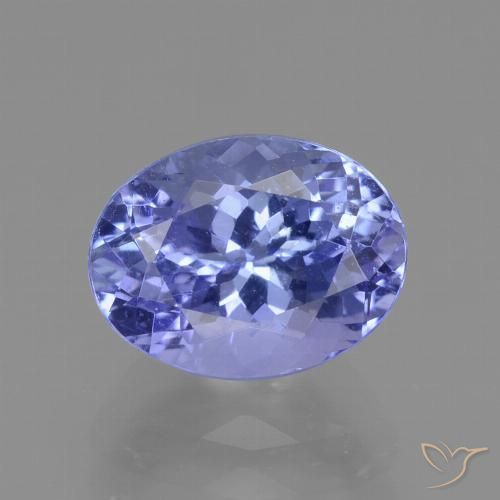 2.20ct 天然 深紫蓝色 坦桑黝帘石, 椭圆形, VVS-VS