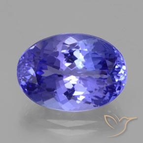 10.52ct 天然 深紫蓝色 坦桑黝帘石, 椭圆形, VVS