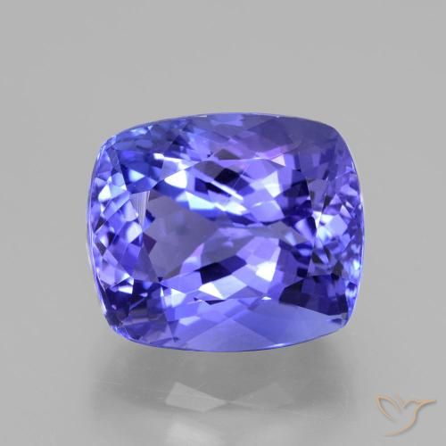 7.98ct 天然 深紫蓝色 坦桑黝帘石, 软垫, VVS-VS