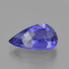 6.93克拉天然坦桑石，梨形，14.7×9.2毫米，IF