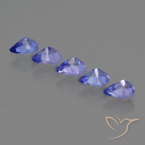 1.53天然坦桑石，梨形，5×3.9毫米，VS