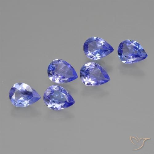 1.65天然坦桑石，梨形，5.1×3.9毫米，VS