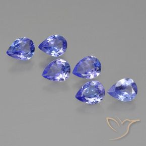 1.65天然坦桑石，梨形，5.1×3.9毫米，VS