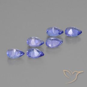 1.65天然坦桑石，梨形，5.1×3.9毫米，VS