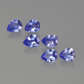 1.48天然坦桑石，梨形，4.9×3.8毫米，VS