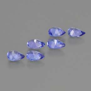 1.48天然坦桑石，梨形，4.9×3.8毫米，VS