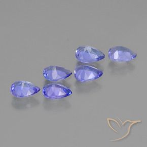 1.62天然坦桑石，梨形，5×3.9毫米，VS