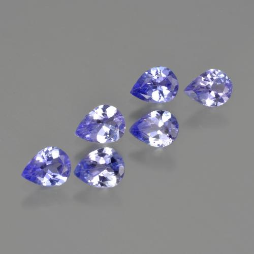 1.64天然坦桑石，梨形，5.1×3.8毫米，VS