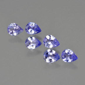 1.64天然坦桑石，梨形，5.1×3.8毫米，VS