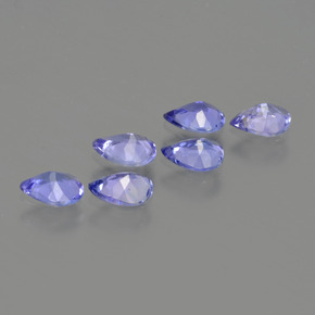 1.64天然坦桑石，梨形，5.1×3.8毫米，VS