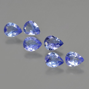 1.62天然坦桑石，梨形，5.2×4毫米，VS
