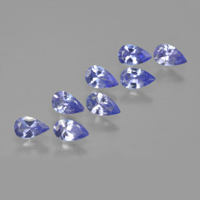 1.97天然坦桑石，梨形，5.1×3.2毫米，VVS-VS