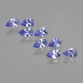 1.97天然坦桑石，梨形，5.1×3.2毫米，VVS-VS