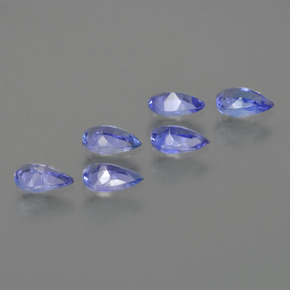 1.36天然坦桑石，梨形，5.1×3.2毫米，VS