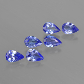 2.26天然坦桑石，梨形，6.1×4毫米，VS