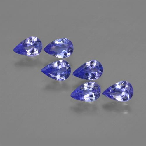2.28天然坦桑石，梨形，6×4毫米，VS